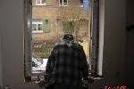 Arbeiten am Dach des Vereinshauses