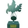 Grüner Pokal mit Kohlrabi-Motiv